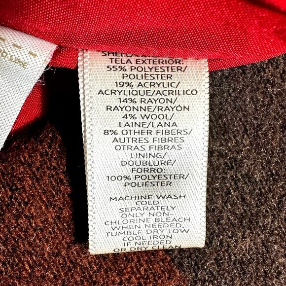 LOFT Striped Wool Blend Wrap Mini Skirt Pink Multi Size 4 Preppy Career Work - Picture 6 of 7